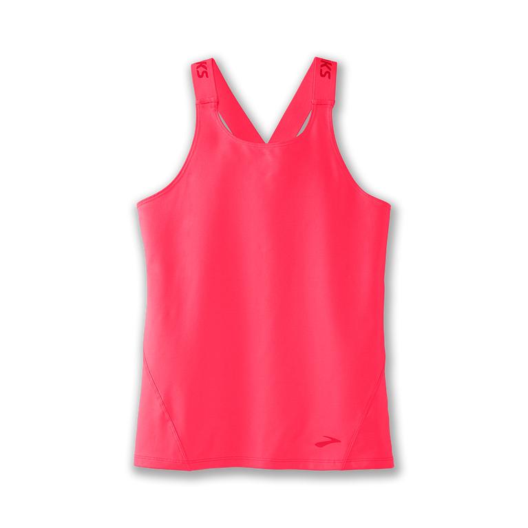 Brooks Pick-Up Running Tank Top - Women's - Fluoro Pink (35291-HULM)